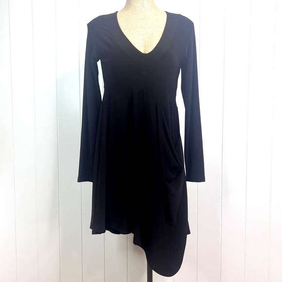 Sympli SZ 8 Mini Brown V neck Dress with Large Front Pocket - Picture 1 of 5